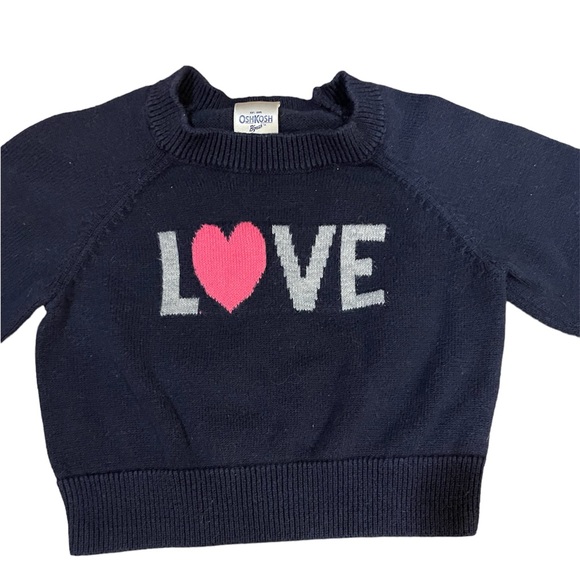 💠. **2 for $20** Oshkosh B’gosh Navy blue sweater size 6 month. - Picture 2 of 7